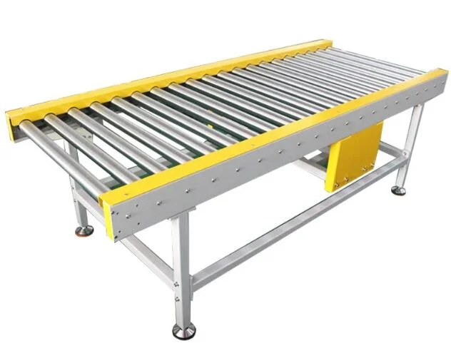 Logistic Transport Manufacturing Driven Small System Boxes Roller Conveyor Stationary Radius Roller Table Conveyor System