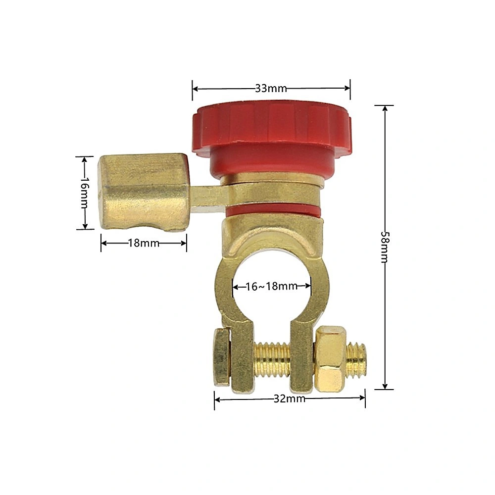 Heavy Duty Top Post Battery Disconnect Switch Boat Yacht RV Camping Truck Car Auto 360 Degree Vehicle Van Battery Terminal Switch