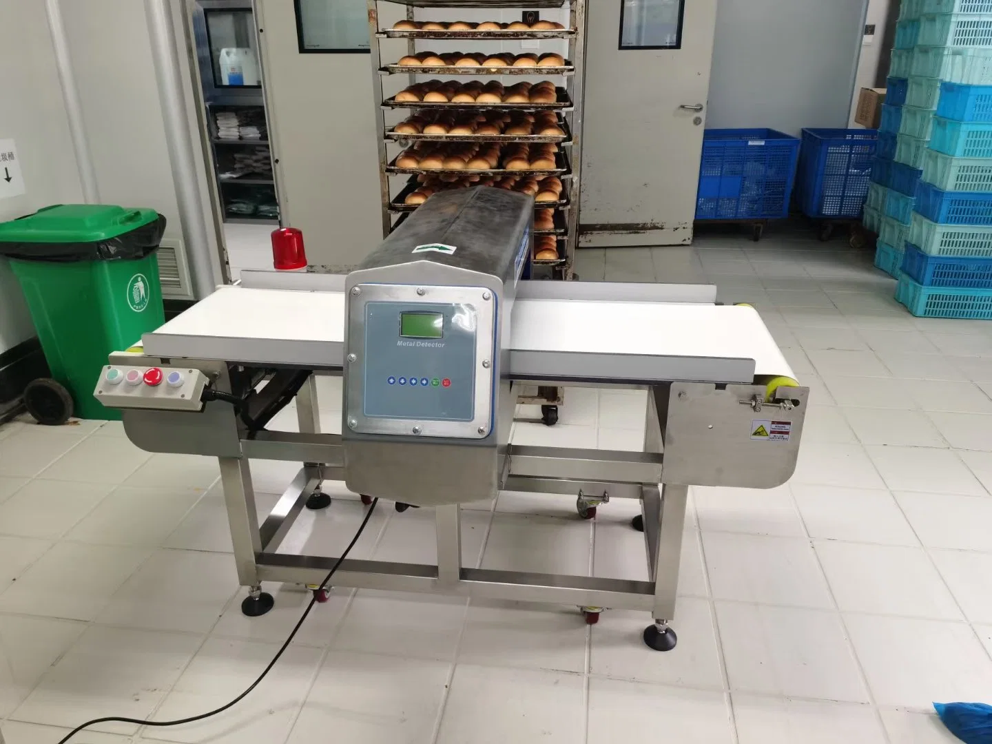 Transportador en línea máquina de detector de metales alimentarios para procesamiento de alimentos