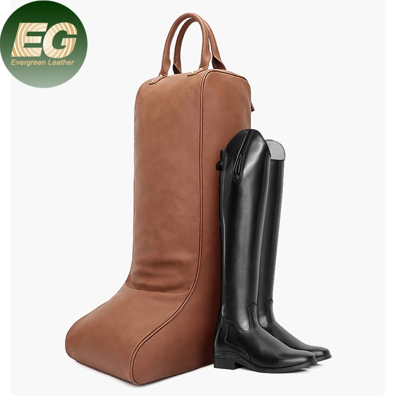 Sh2331 Synthetic Leather PU Water Resistant Portable and Easy to Clean and Store Horse Riding Boot Bags Custom Equestrian Equipment Bag