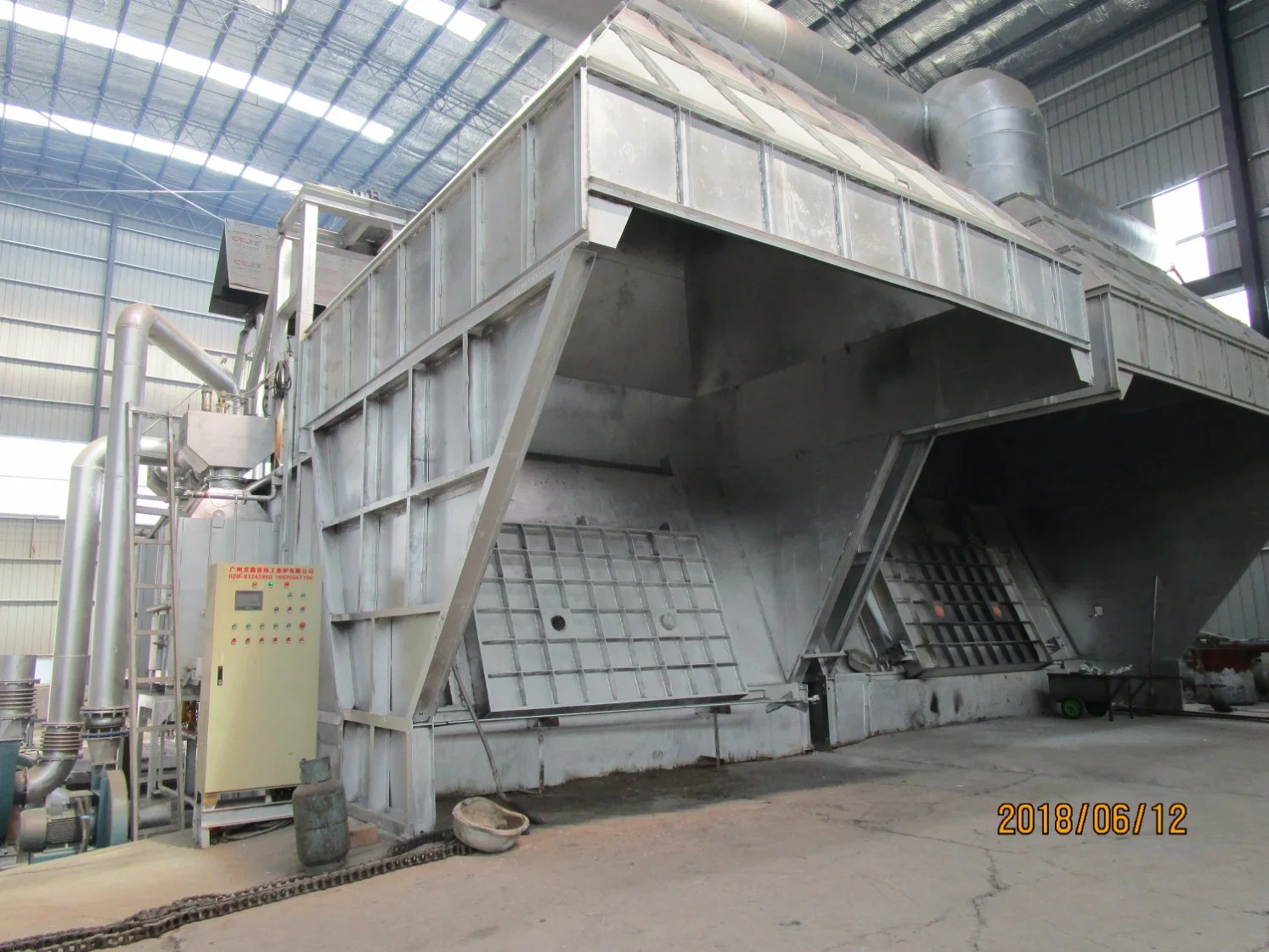 40t Natural Gas/Oil Twin Chamber Aluminum Melting Furnace