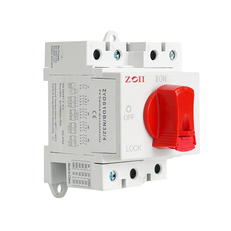 Zoii elektrische DC-Isolator-Schalter 32A 1000V Sonnensystem hoch Spannung 4p mit CE