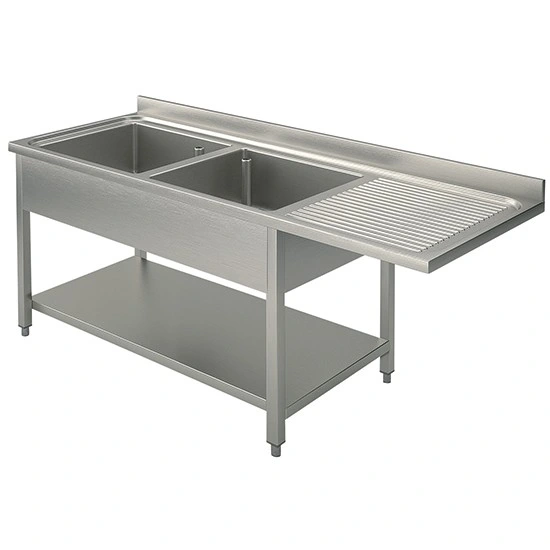 Commercial Stainless Steel Single Sink with Drain Board
