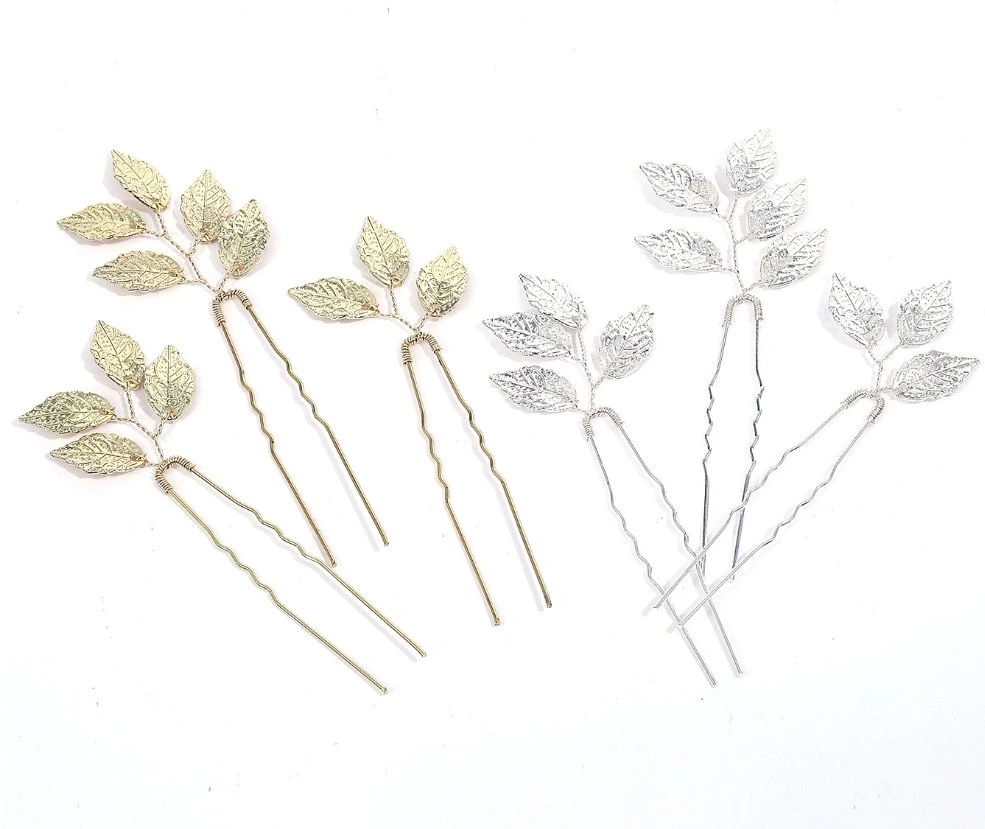 Pear Leaf Hair Pin Hair Stick. Bridal Wedding Pear Leaf Hair Pin Hair Stick Hair Accessories 6PS/Set