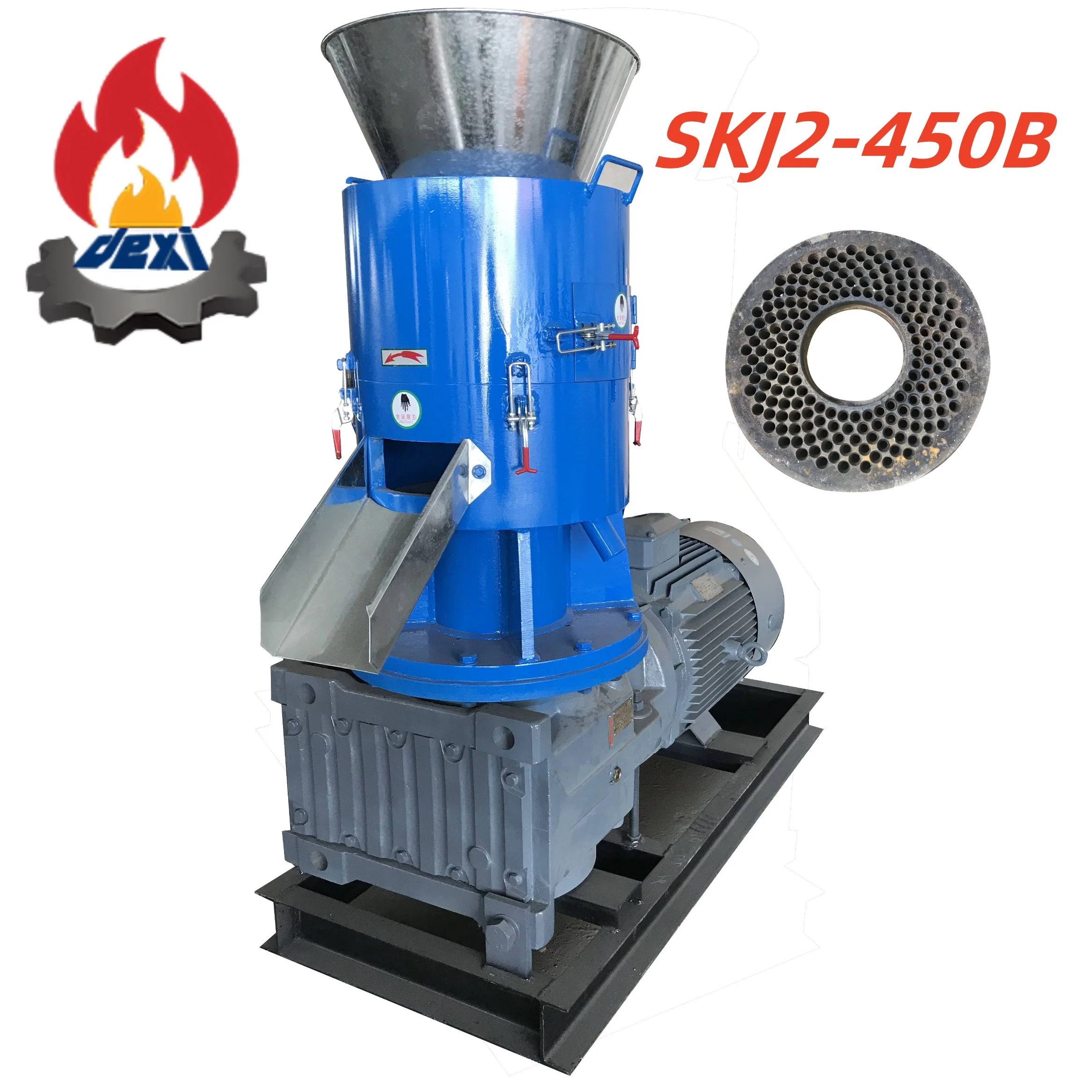 Skj2-350b Fertilixer Straw Grass Stalk Shaving Flat Die Wood Pellet Making Machine