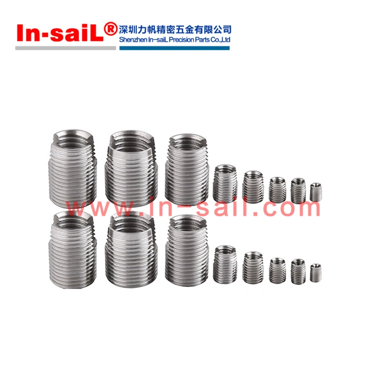 Self-Tapping Threaded Inserts for Metal, Wood and Plastics