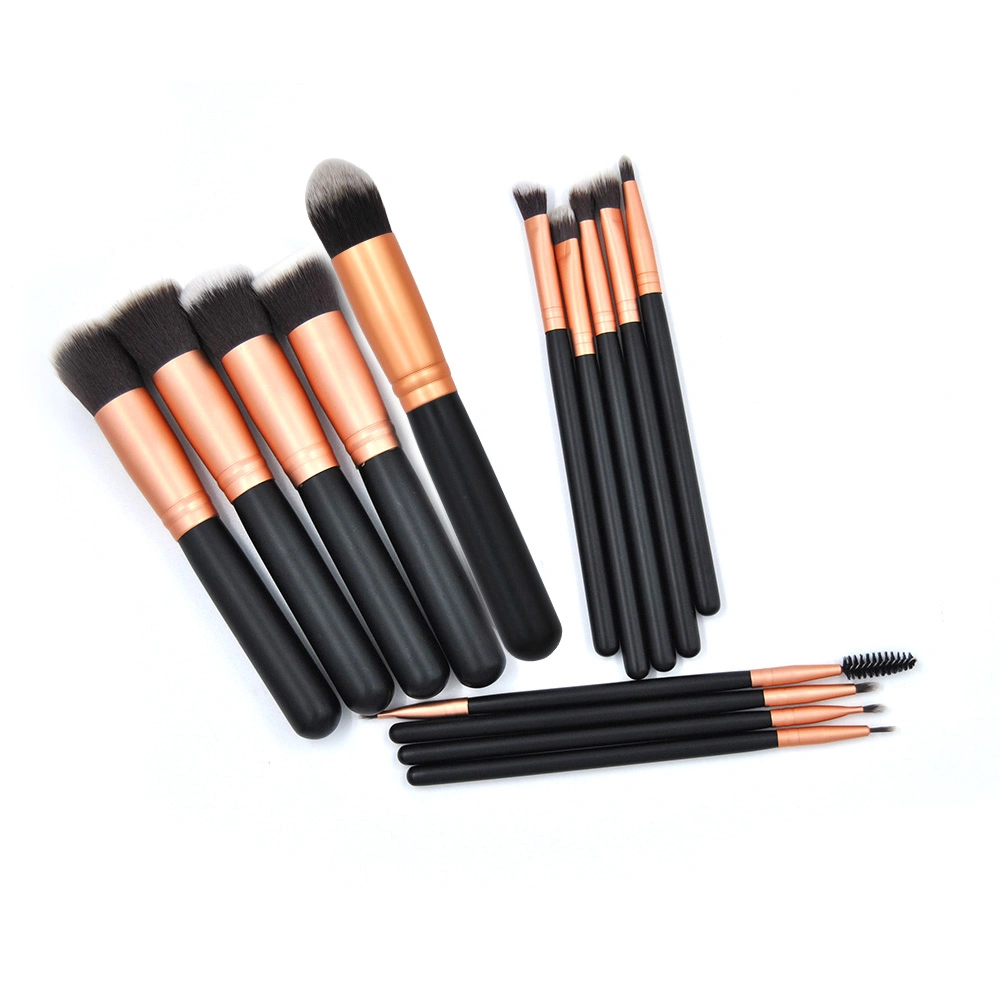 Cruelty-Free Synthetic Fiber Bristles Wooden Handle Premium Make up Brush Cosmetic Makeup Brush Set for Foundation Blending Blush Concealer Eye Shadow