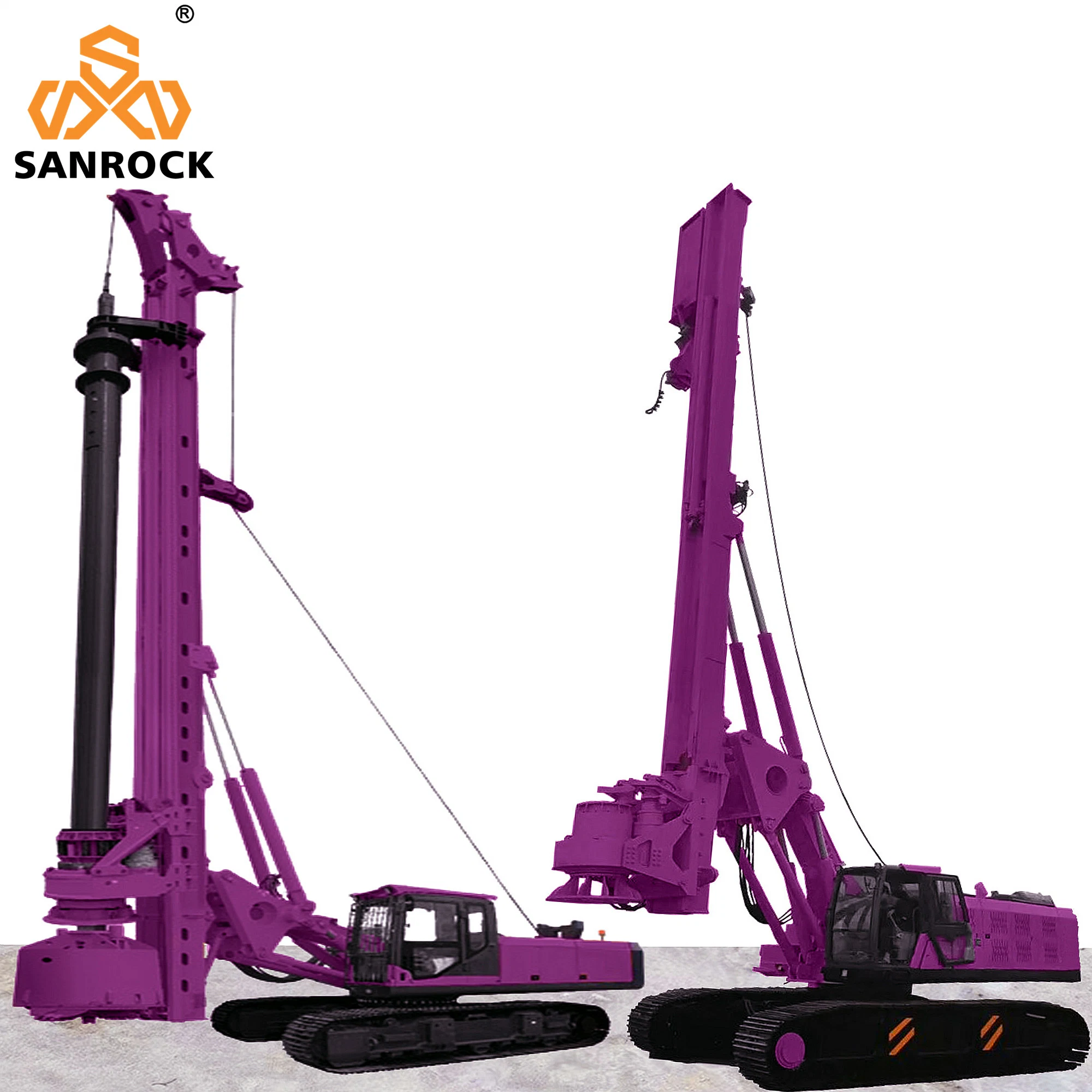 Impact Rotary Drilling Rig Borehole Diameter 2500mm Hydraulic Rotary Drill Rig Machine