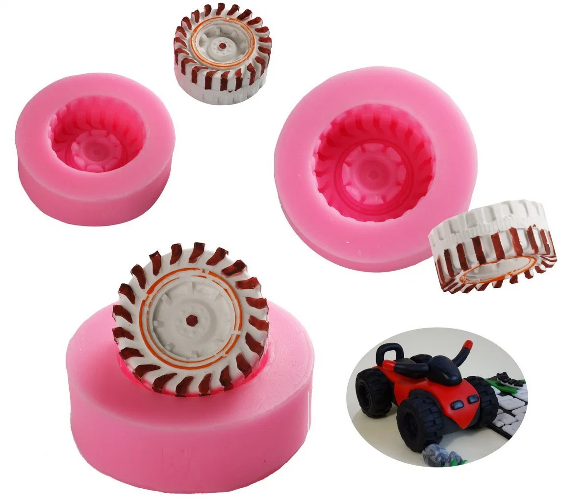 Rond pneu Fondant camion-roue-forme de Sugarcraft Cake Décoration chocolat Candy Clay Moule en silicone