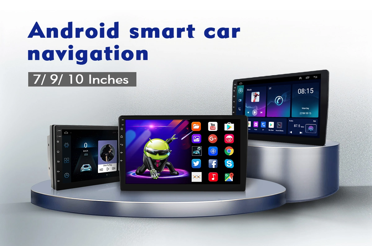 Auto Universal Android 2 DIN Parts WiFi Bluetooth Audio estéreo Reproductor de radio multimedia con pantalla táctil de 9 pulgadas para coche DVD Navegación GPS para MP3 MP4 MP5