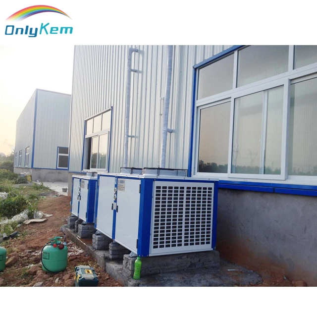 Side Discharge Semi-Hermetic Screw Compressor Walk in Cooler Condensing Unit