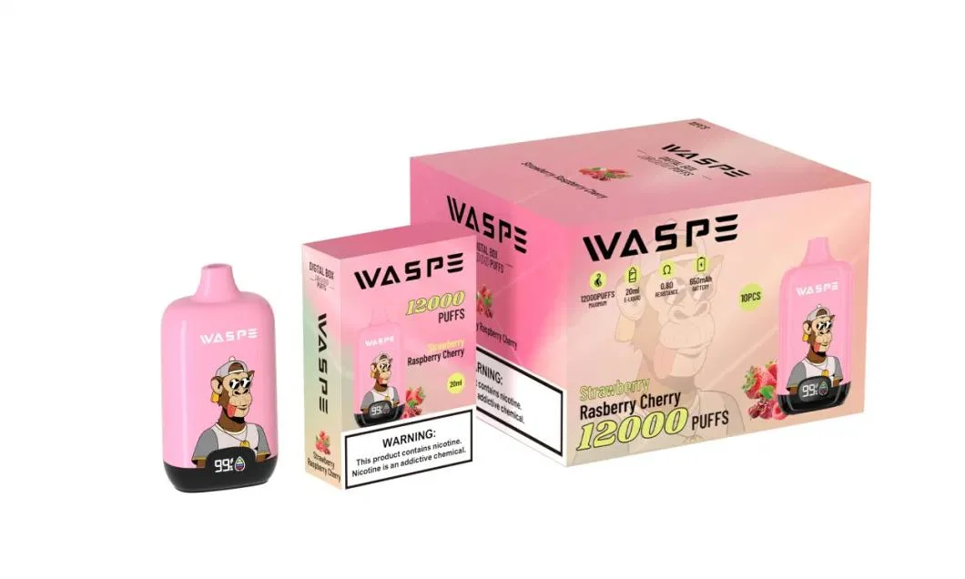 Waspe 12000 Puff Zbood Custom Logo Rechargeable Enjoy 12K 5% Nic Vnsn Wotofo Electronic Cig Disposable/Chargeable Vape