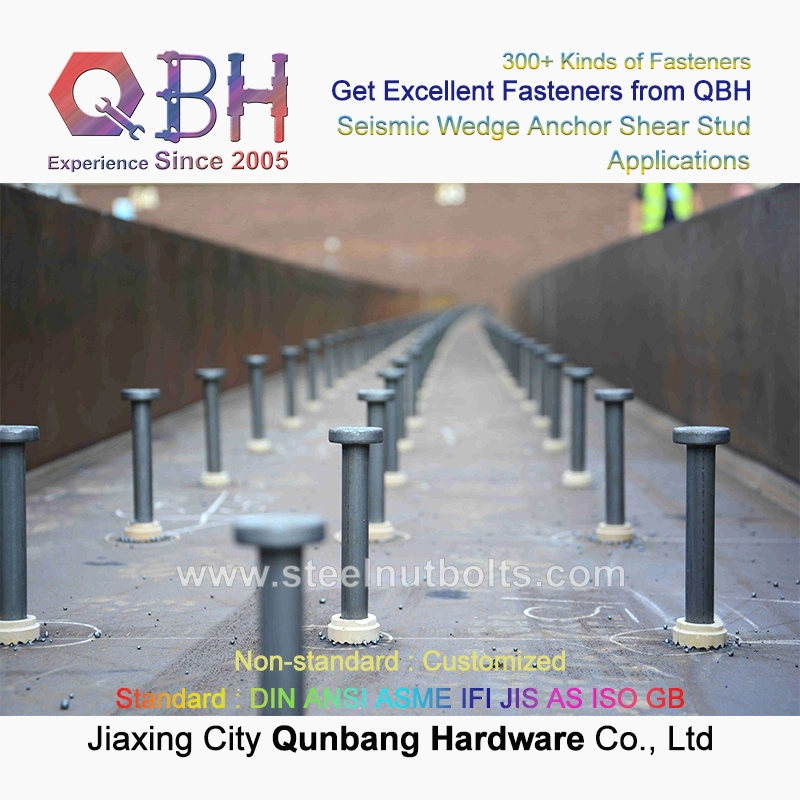 Qbh JIS ANSI ISO GB M10 to M25 Ceramic Ferrules Bridge Steamship Cargo Ship Boat Steel Works Steel-Works Roof Housetop Shear Stud Concrete Seismic Wedge Anchor