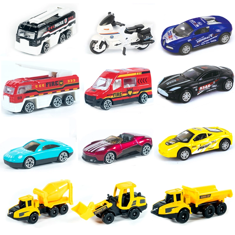 1: 64 Hot Educational Diecast Pull Back Car Alloy Die Cast Car Metal Vehicle Toys for Children Boys Kids Metal Toy Diecast Model