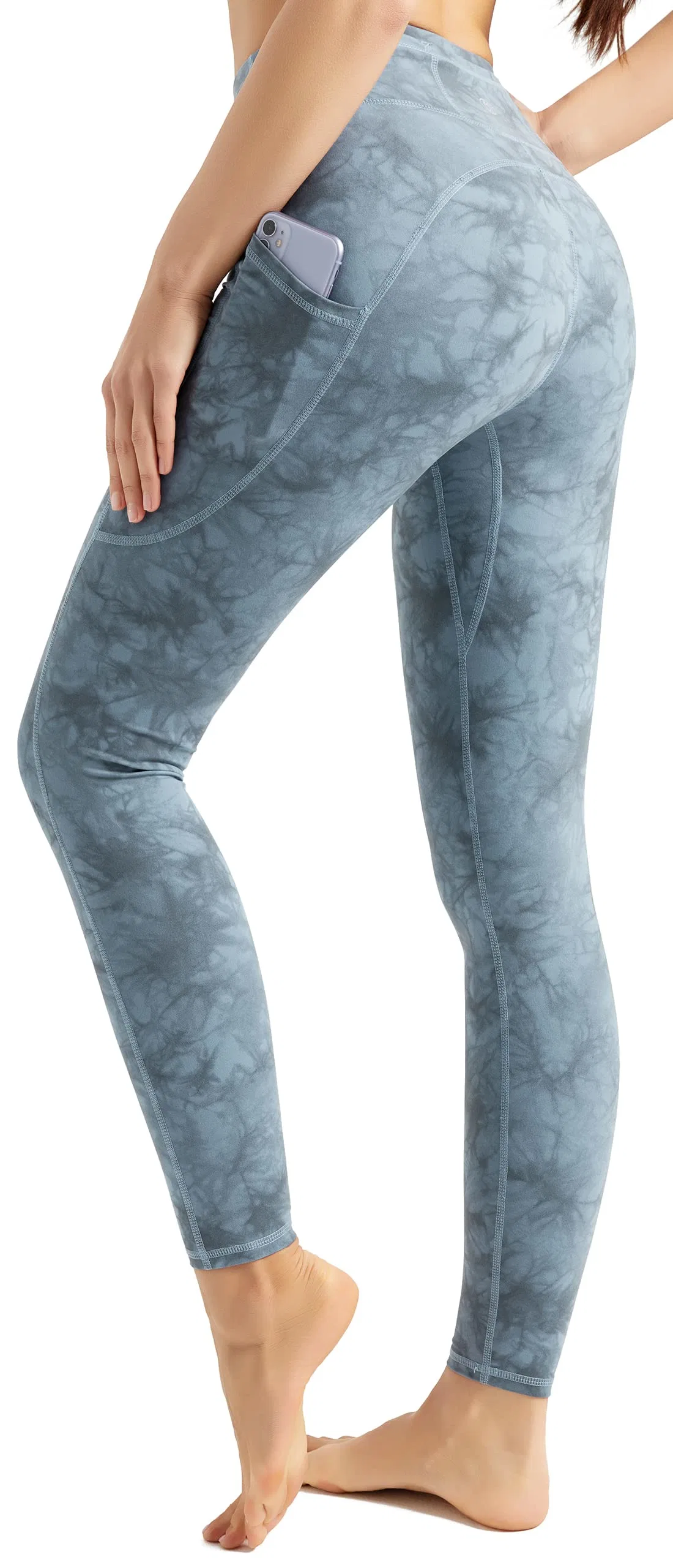 Legging de course à pied pour femme avec poches, legging de yoga à taille haute Legging d'entraînement