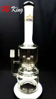 China Manufacturer Double Recycler Tobacco Glass Smoking Water Pipe