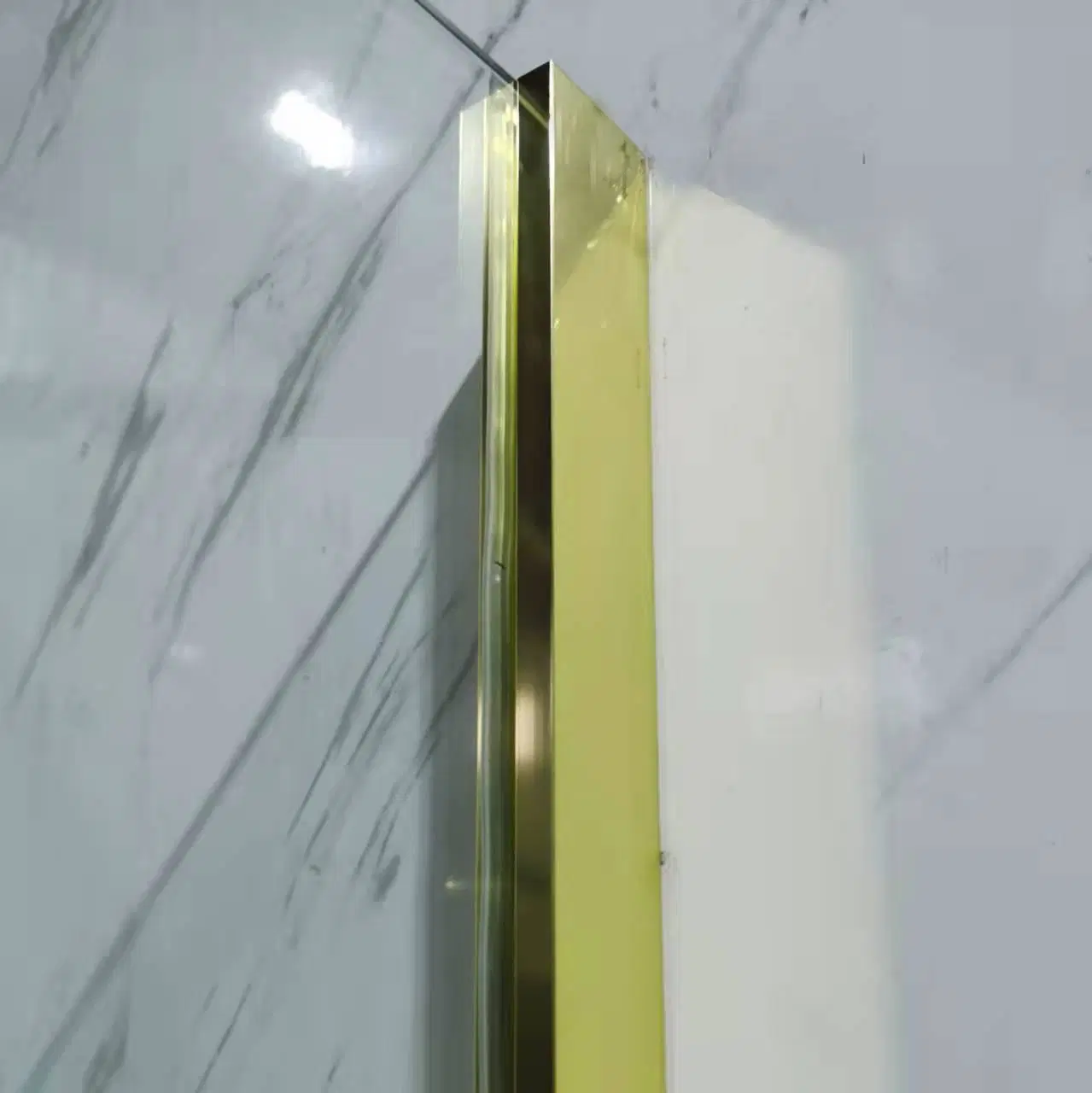 Golden Pivot Shower Door Quadrant Shower Enclosure Shower Cabin Shower Room China Manufacture