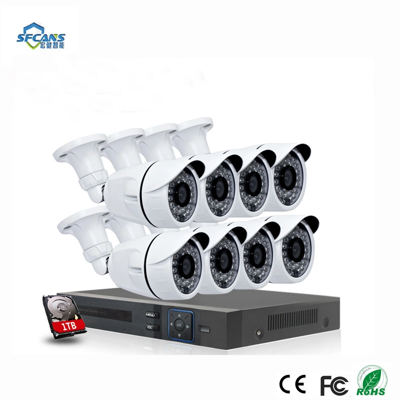 8CH 1080P 2MP Wired IP Surveillance CCTV Kit Security Camera System