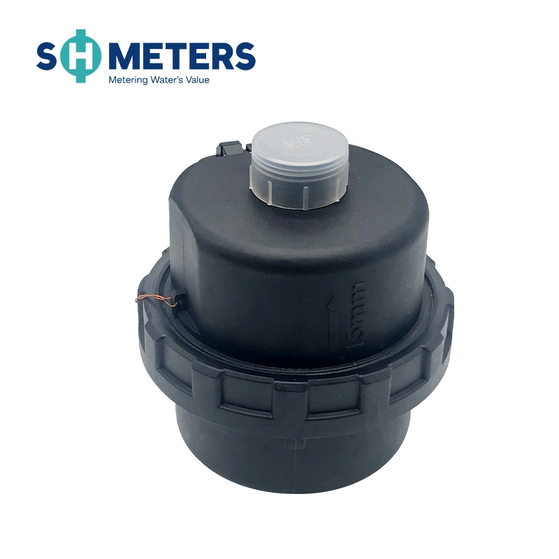 DN15-20mm Class C Volumetric R160 Plastic Rotary Piston Black Water Flow Meter