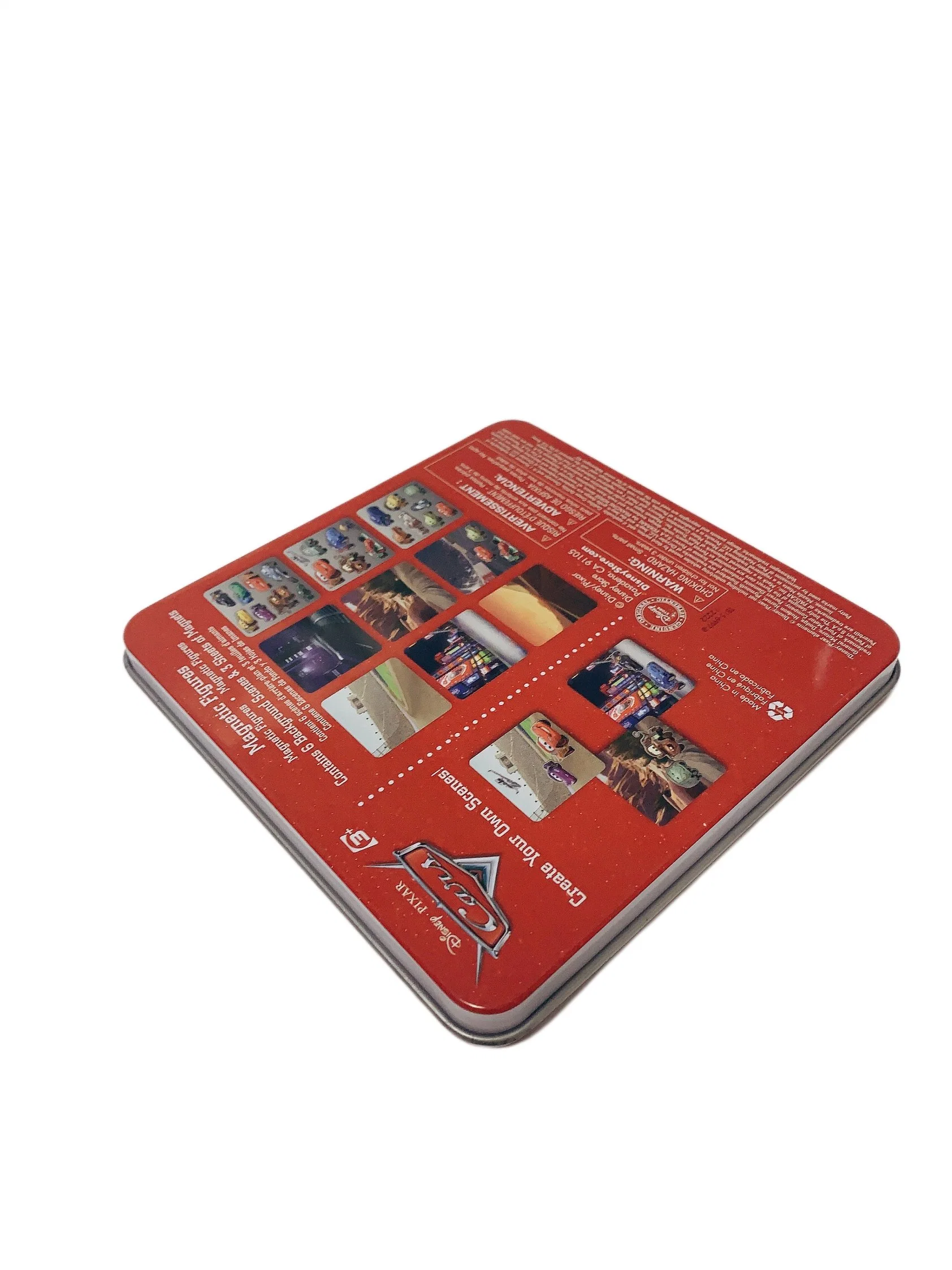 DVD de forma quadrada Caixa de estanho estanho metálico para CD e DVD Caixa de estanho metálico para Embalagem de DVD CD Embalagens de armazenamento de CD e DVD de estanho