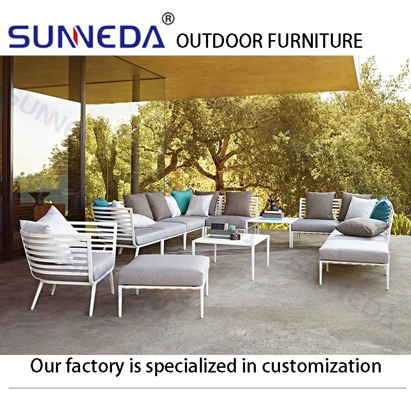 Backyard Courtyard Aluminum Top Grade Luxury Waterproof Park Countryside Resort Coastal Furniture