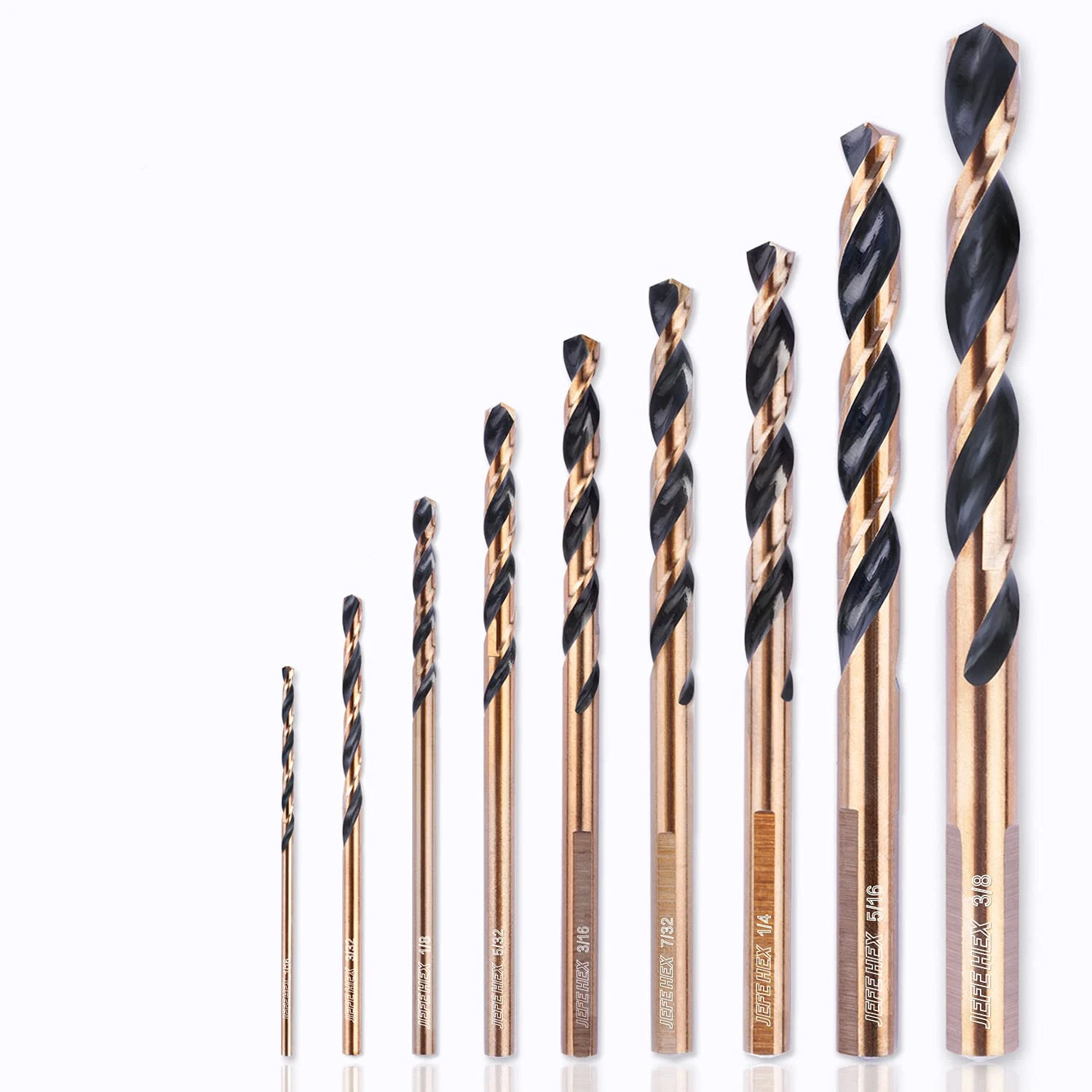 DIN338 Standard HSS P6m5 M2 Black& Gold Fully Ground Straight Shank Twist Drill Bit for Metal Drilling