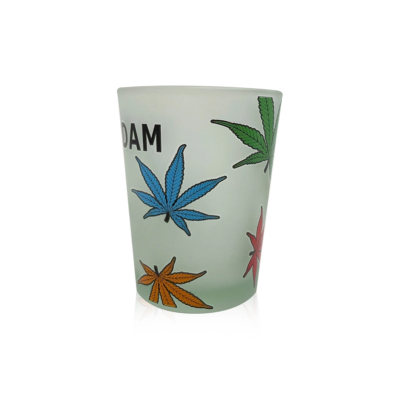 Frosted Decal Pattern Decorative Souvenir Gift Mini Shot Glass