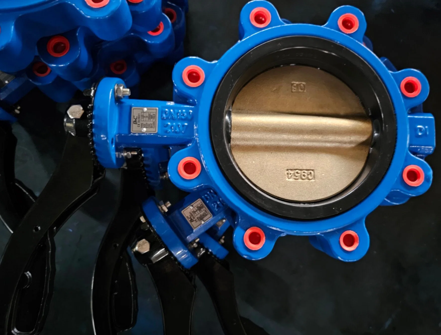 قرص الدودة اليدوية لقرص الحديد المصبوب من نوع Butterfly Valve C95400