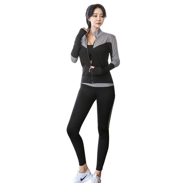 Secado rápido Slim Fit Gimnasia Deportes de gran tamaño funcionando de la moda ropa de gimnasia y transpirable, ejecutando el Yoga se adaptan a ropa deportiva