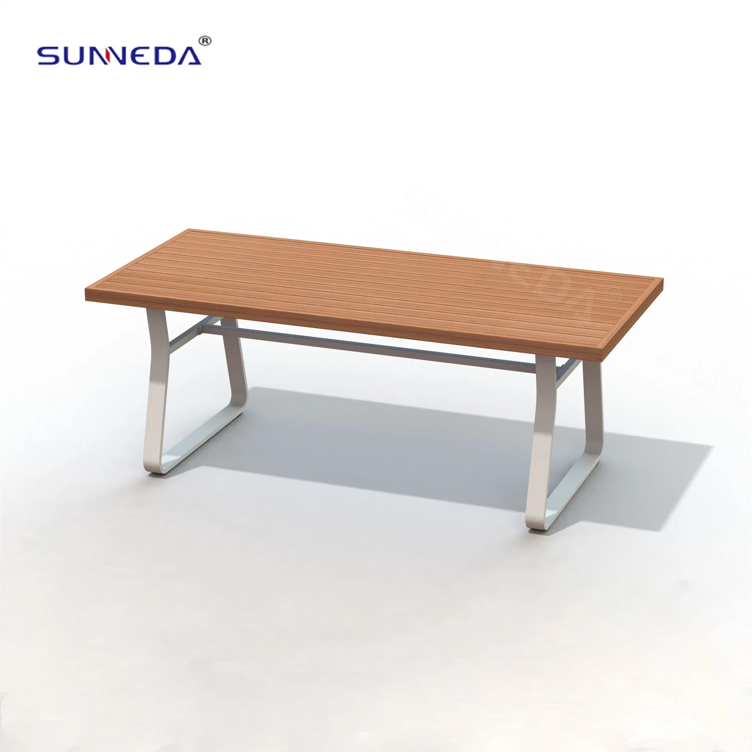 La madera de teca jardín Muebles de aluminio Durable mesa de comedor Muebles