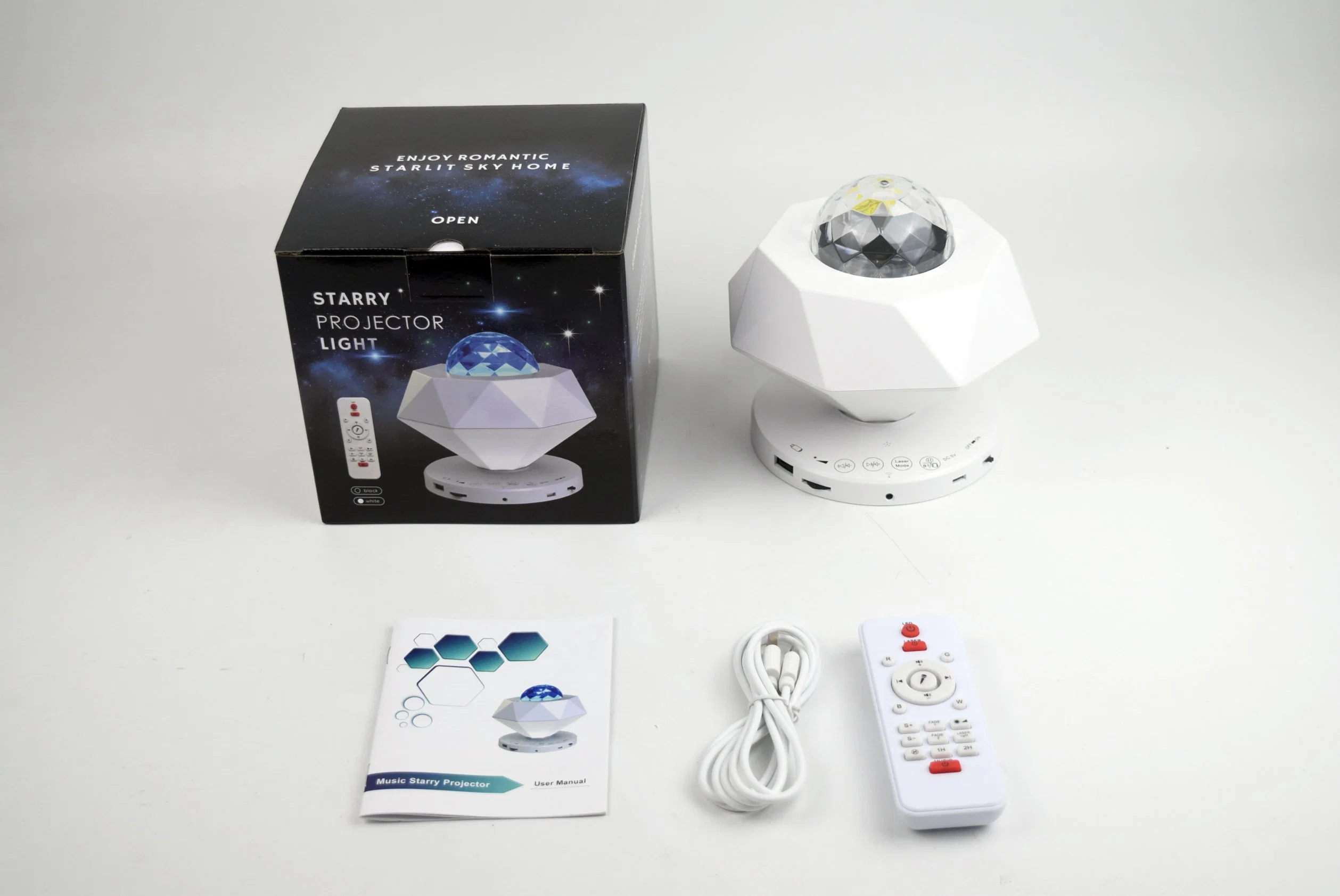 O LED Bluetooth Galaxy Projetor Laser Luz noturna com música