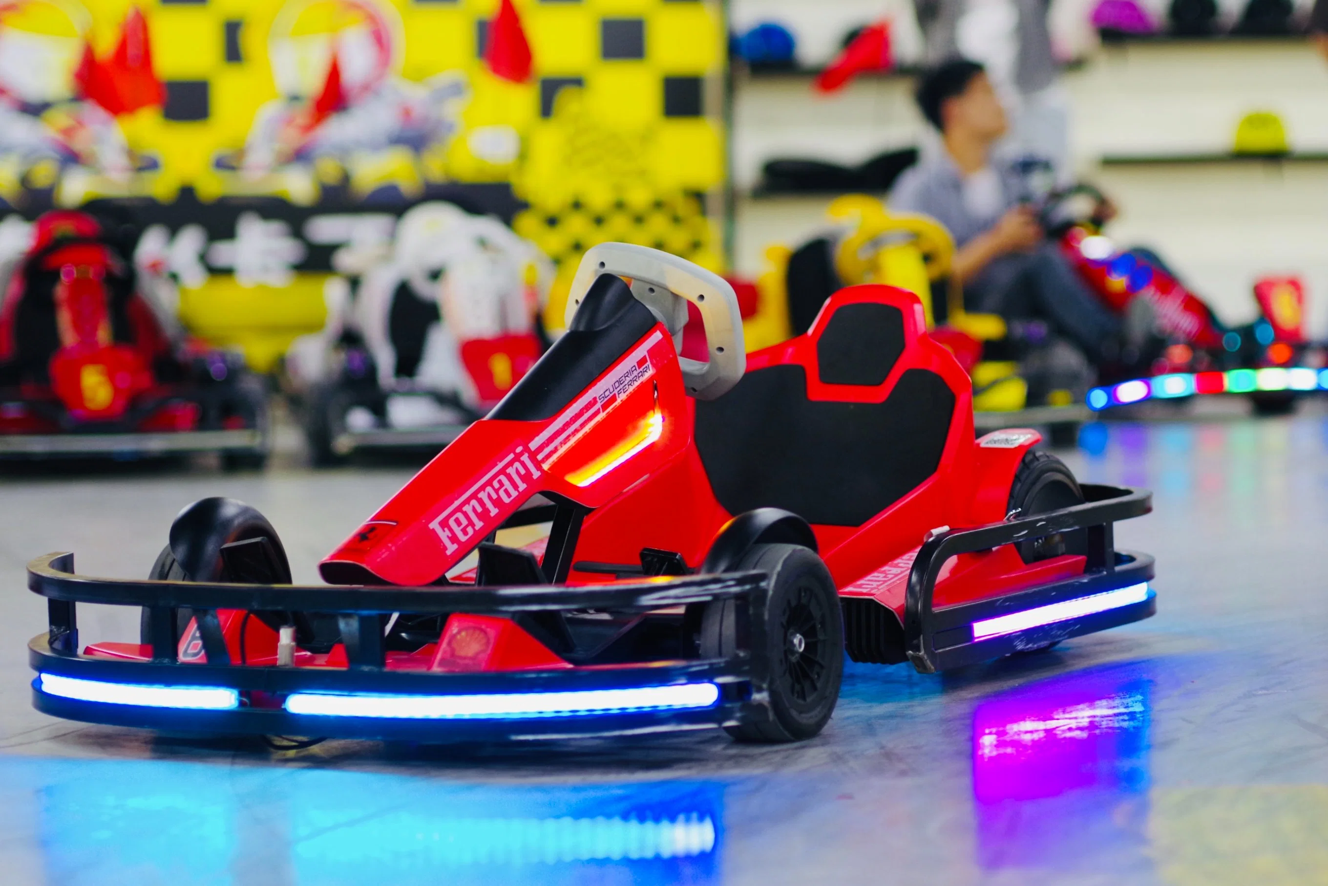 K9-2 de regalo de cumpleaños el Día del Niño 450 W de deporte comercial Mini Racing Go Karts