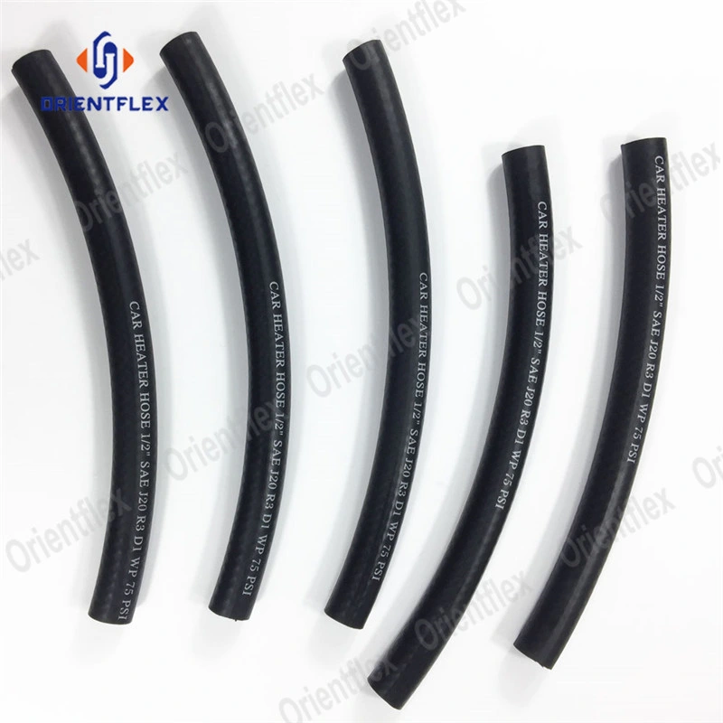 Black Automotive Auto Heat Resistant EPDM Braided Rubber Flexible Heater Hoses Hose for Cars