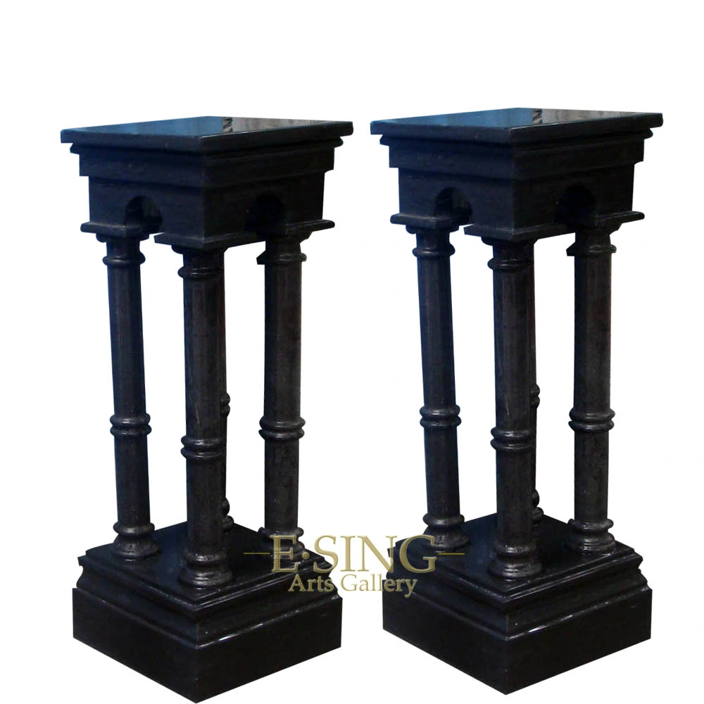 Home and House Decoration Black Marble Pillar Designs for Interior Decoration Marble Columns