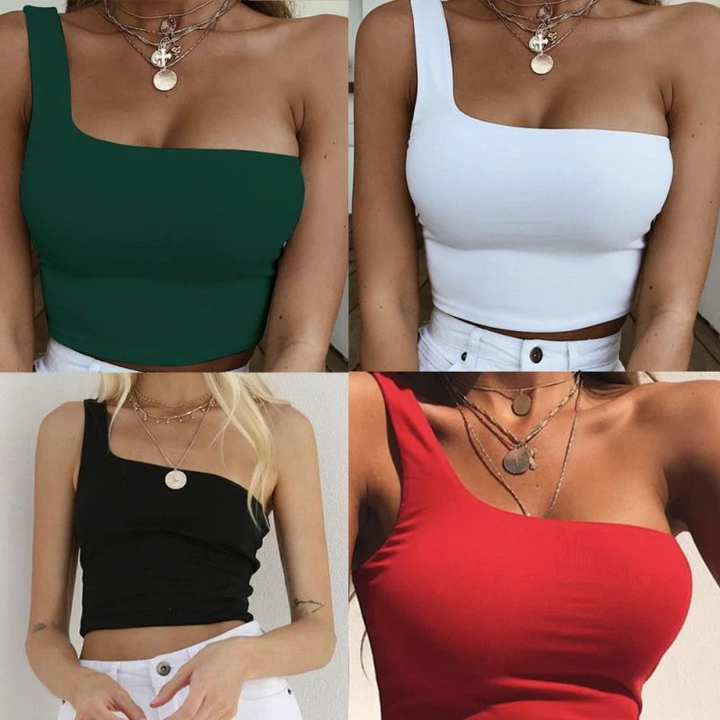 Cheap Price Club Sport One Shoulder Strapless Bodice Wrapped Vest