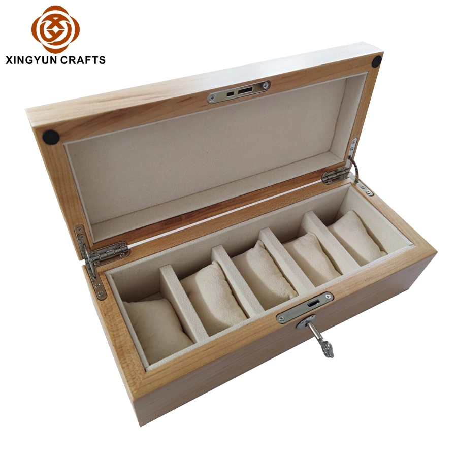 High quality/High cost performance  Men&prime; S PU Leather Watch Box Luxury Watch Lacquered Wood Gift Box Wooden Watch Packing Box