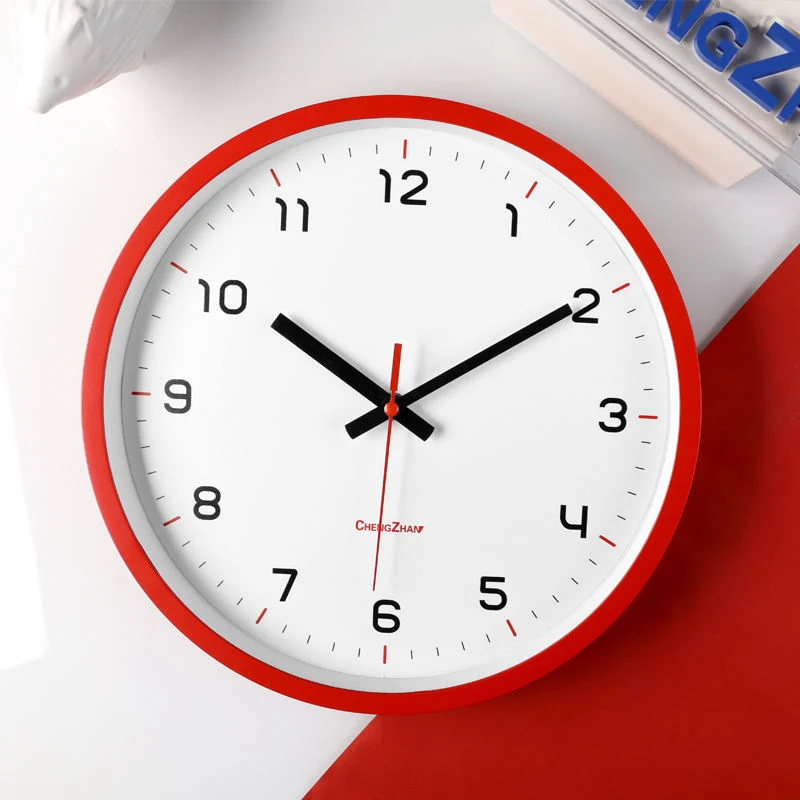 Modern Decorative Digital Promotion 12 Inch Round Plastic Watch OEM/ODM Wall Clocks