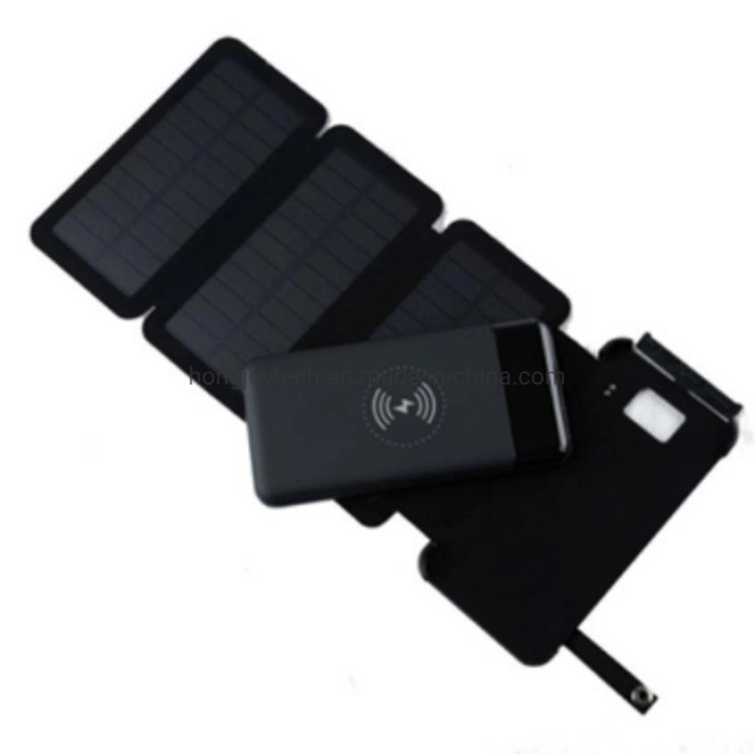 Wireless Solar Charger 10, 000mAh Portable Solar Power Bank Quick Charge 3.0, External Battery Packs with LED Light, for Smart Phones, Tablets, Phone Accesories