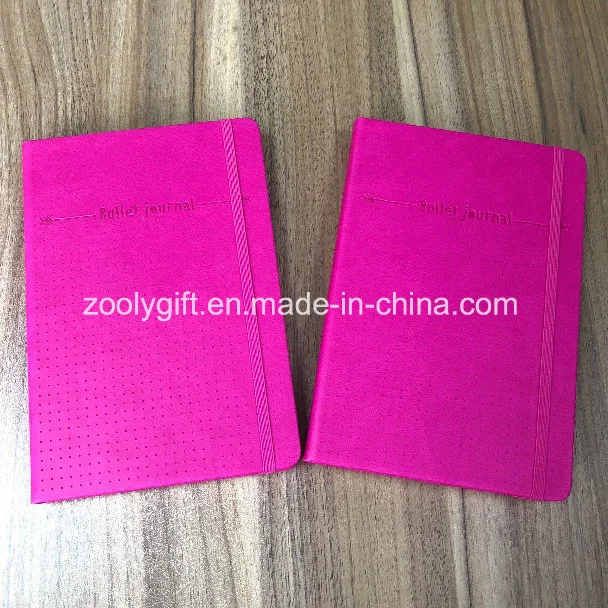 Embossed Logo A5 PU Leather Journal Planner Notebook