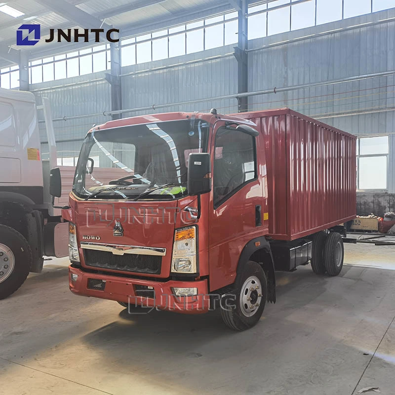 Luz HOWO Sinotruk dever 6 Wheeler Carga seca a máquina com a Placa Traseira do Elevador Hidráulico da Chapa da Extremidade Homan Furgoneta Veículo