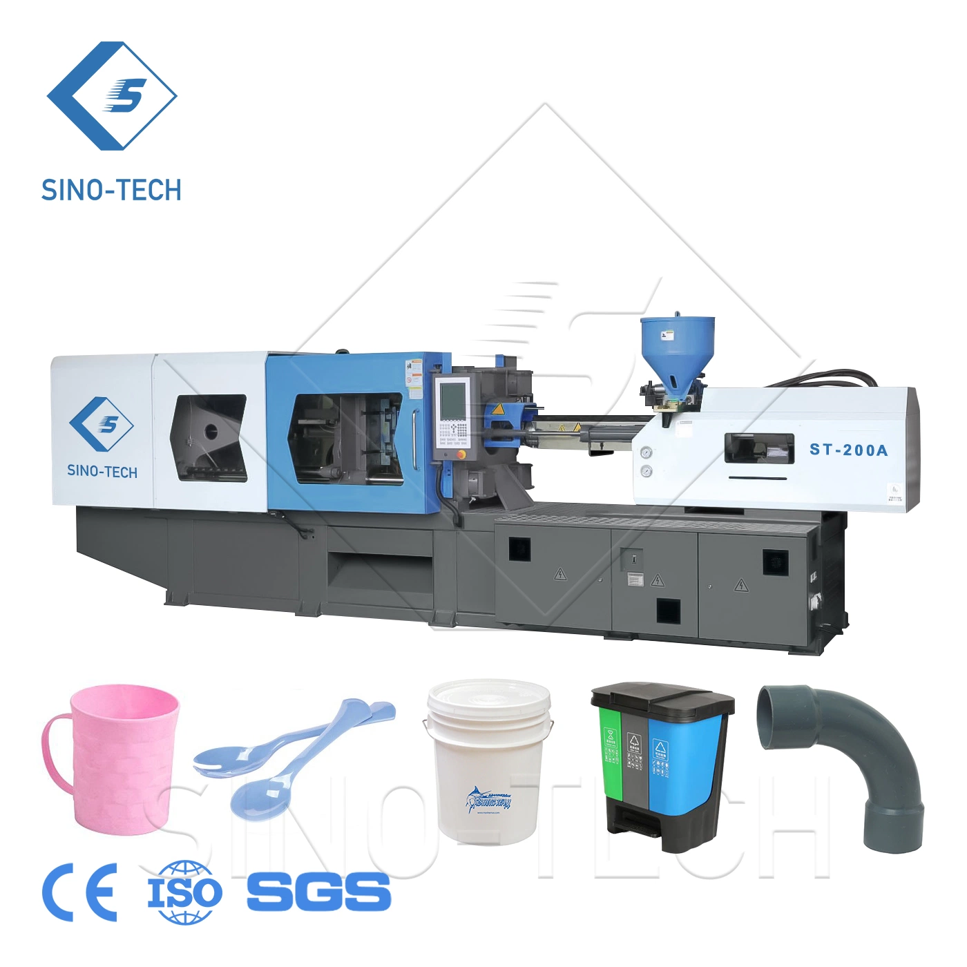 Plastic Auto Parts Fruit Vegetable Basket Crates Sinotech Injection Molding Machine Moulding Machine