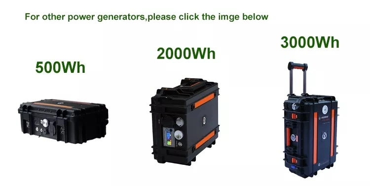 Alta capacidade da estação de energia solar de Campismo Bateria eléctrica recarregável Gerador Home fonte de alimentação externa portátil 1000W de potência