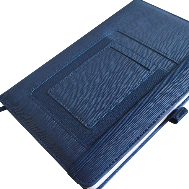 Textured PU Leather Planner Agenda with Phone Holder and Pen Loop