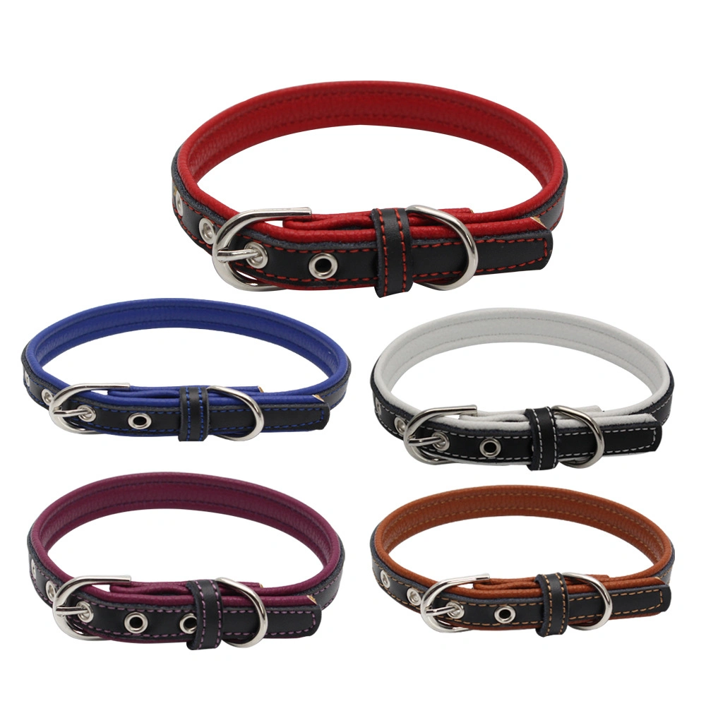 Hot Selling Double Leather Comfort Substrate Belt Type Pet Collar