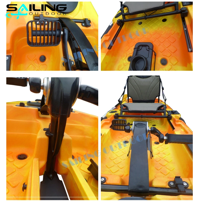 10FT Cheap Sit on Top Kayak Foot Pedal Fishing Canoe Boats