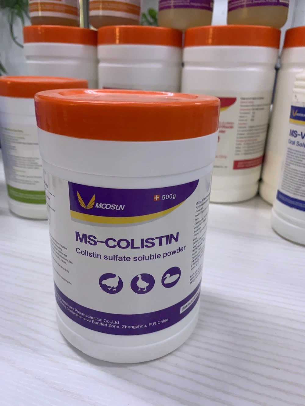 Veterinary Medicine Against Intestinal Inflection Colistin Sulfate Soluble Powder 10% for Poultry, Swine