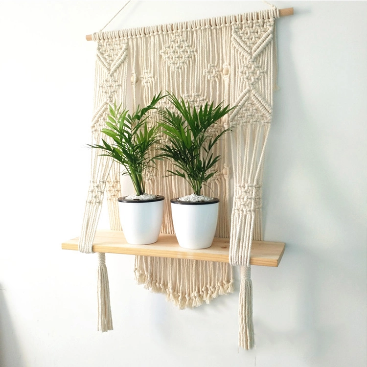 Dremisland Handmade Macrame Wall Hanging Woven Cotton Rope Tapestry Boho Tassel Decor