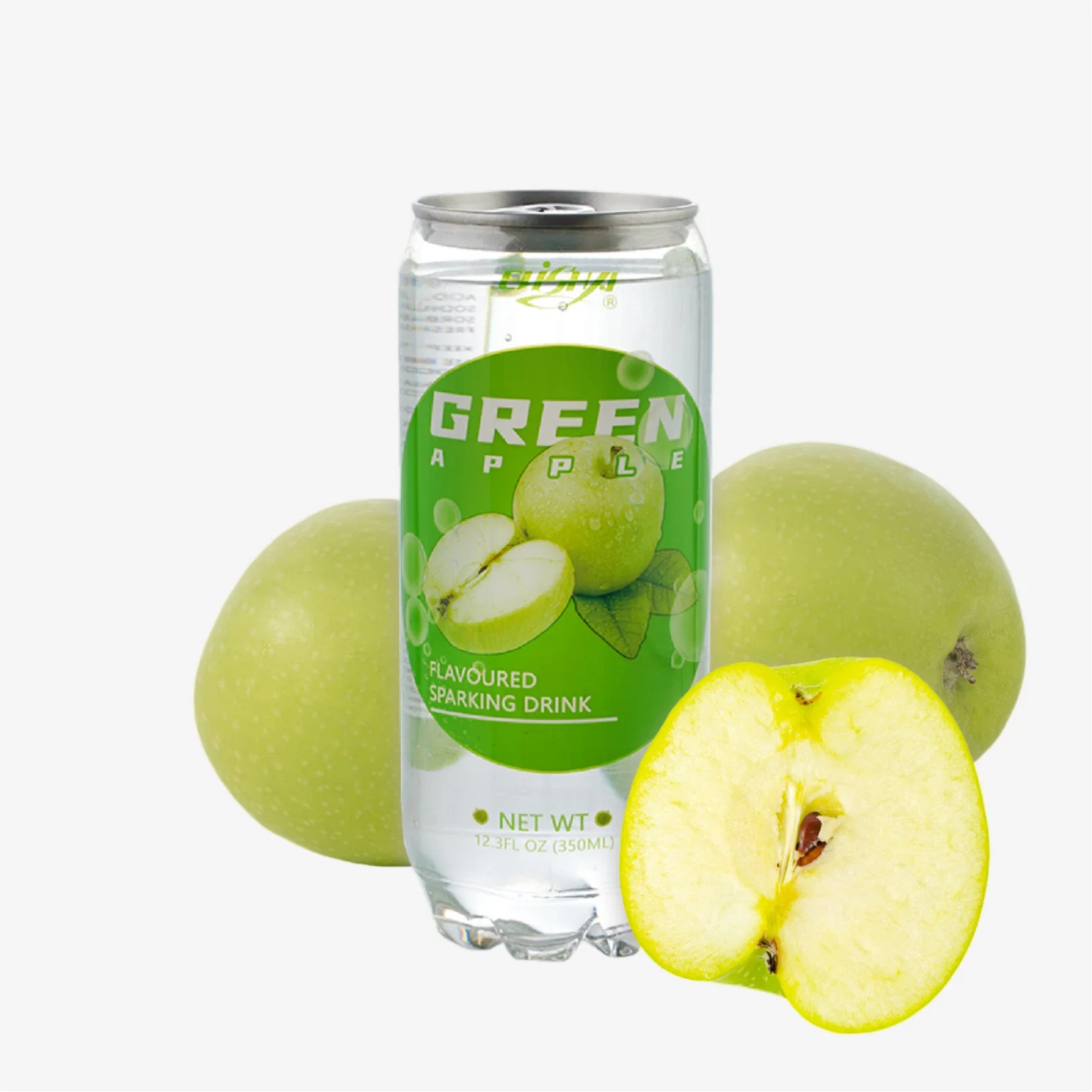 320ml Canned de Rendimiento de alta calidad/alto costo sabor a manzana espumosa agua