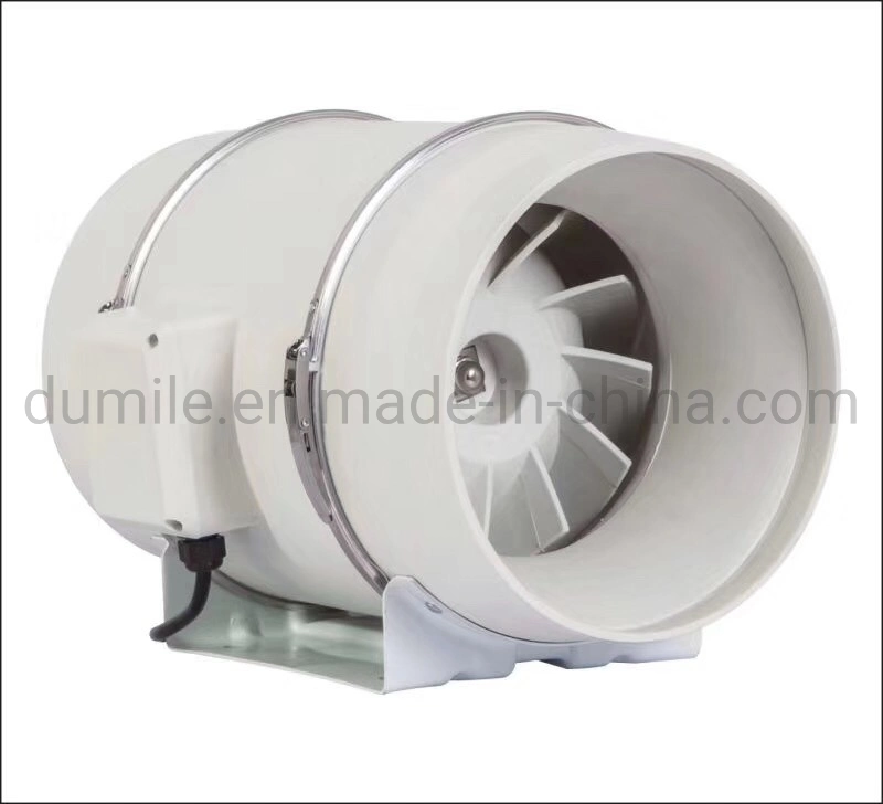 Fresh Air Wind Mixed Flow Duct Extractor Fan with Speed Controller Shops Pipe Exhaust Plastic Axial Blower