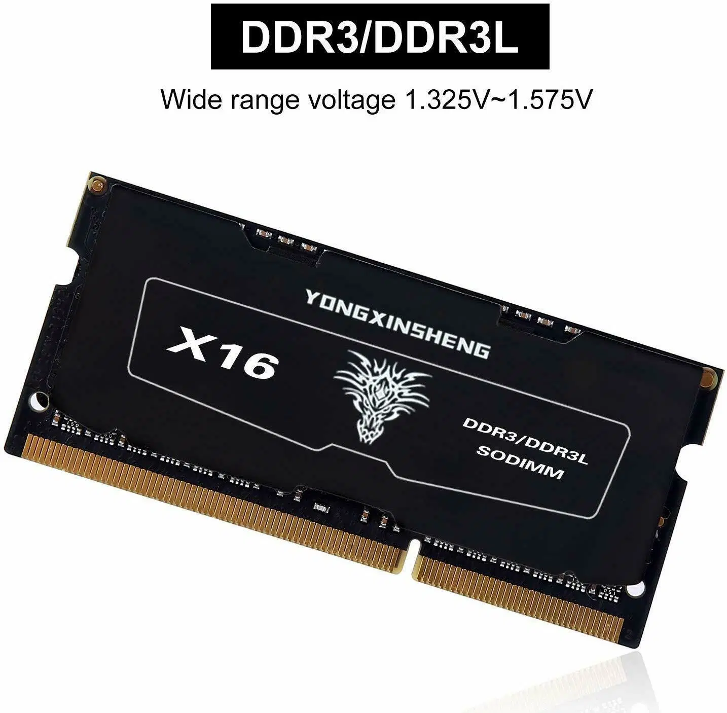 Black DDR3 DDR3l 4GB 8GB So-DIMM 1333MHz 1600MHz PC3l /PC3--12800s 10600s 8500s 1.5V 1.35V 204pin 2rx8 SODIMM Laptop Notebook Memories